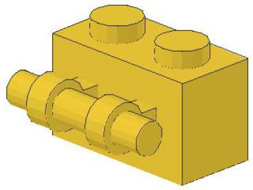 Lego Stein, modifiziert 1 x 2 x 1 (30236) gelb