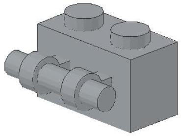 Lego Stein, modifiziert 1 x 2 x 1 (30236) hell bläulich grau