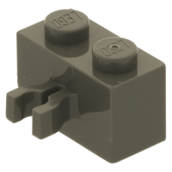 Lego Brick, modified 1 x 2 x 1 (30237) dark gray