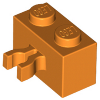 Lego Brick, modified 1 x 2 x 1 (30237) orange