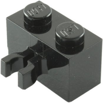 Lego Brick, modified 1 x 2 x 1 (30237) black NEW