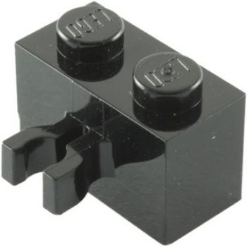 Lego Brick, modified 1 x 2 x 1 (30237) black