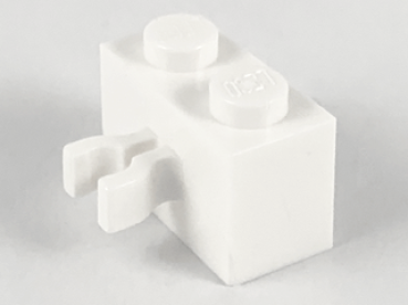 Lego Brick, modified 1 x 2 x 1 (30237) white