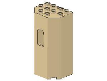 Lego Paneel 3 x 4 x 6 (30246) Turmwand, tan