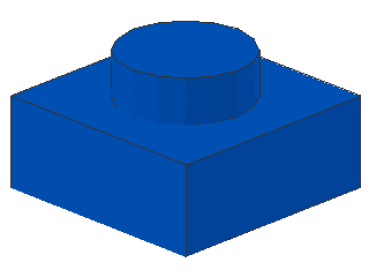 Lego Plate 1 x 1 (3024) blue