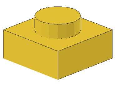 Lego Platte 1 x 1 (3024) gelb