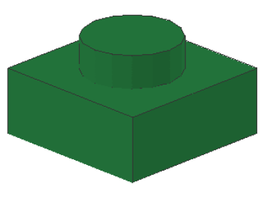 Lego Platte 1 x 1 (3024) grün