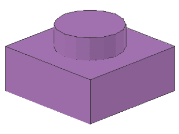 Lego Platte 1 x 1 (3024) meduim lavendel