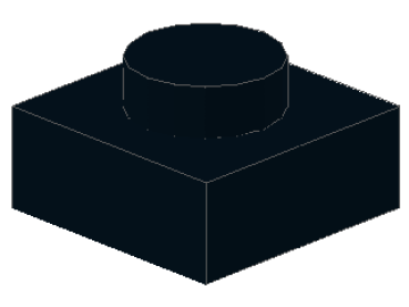 Lego Plate 1 x 1 (3024) black