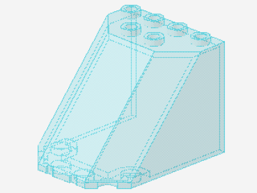 Lego Windscreen 5 x 4 x 3 (30251) transparent light blue