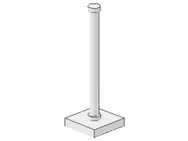 Lego Support 2 x 2 x 5 (30256) Bar and Stud, white