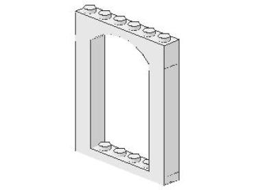 Lego Stein, Bogen 1 x 6 x 6 (30257) weiß