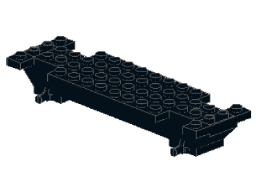 Lego Vehicle Base 4 x 14 (30262) black