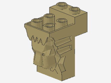 Lego Stein, modifiziert 2 x 3 x 3 (30274) tan