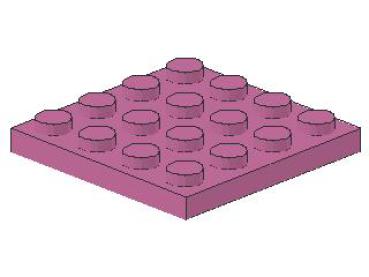 Lego Platte 4 x 4 (3031) dunkel pink