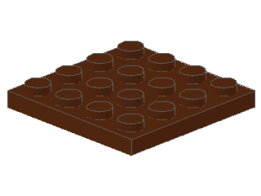Lego Platte 4 x 4 (3031) rötlich braun