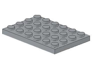 Lego Platte 4 x 6 (3032) hell bläulich grau