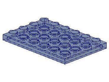 Lego Platte 4 x 6 (3032) transparent dunkelblau