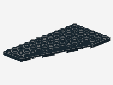 Lego Wedge Plate 12 x 6 (30355) black