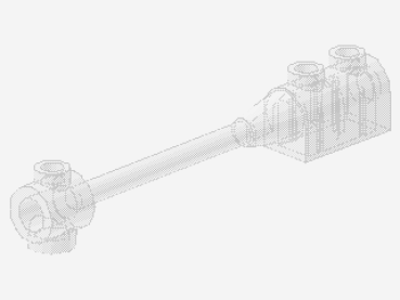 Lego Bar 1 x 8 (30359a) with Brick, transparent