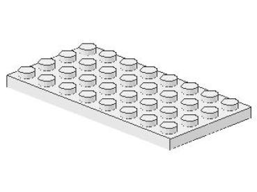 3460 White x12 Lego Plate 1x8