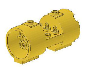 Lego Zylinder 3 x 6 x 2 2/3 (30360) gelb