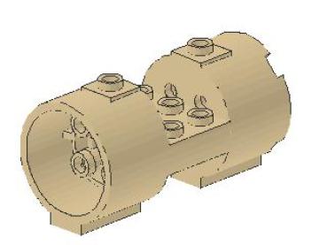 Lego Zylinder 3 x 6 x 2 2/3 (30360) tan