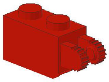 Lego Hinge Brick 1 x 2 (30365) red