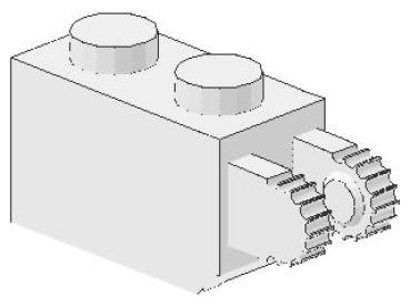 Lego Hinge Brick 1 x 2 (30365) white