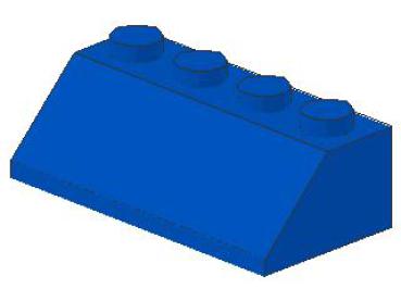 Lego Schrägstein 45° 2 x 4 x 1 (3037) blau