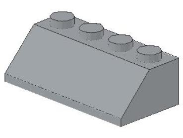 Lego Schrägstein 45° 2 x 4 x 1 (3037) hell bläulich grau