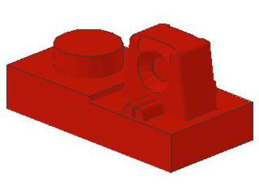 Lego Hinge Plate 1 x 2 (30383) red