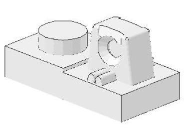 Lego Hinge Plate 1 x 2 (30383) white