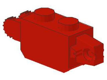 Lego Hinge Brick 1 x 2 (30386) red