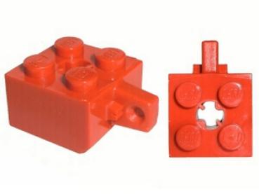 Lego Hinge Brick 2 x 2 (30389c) red