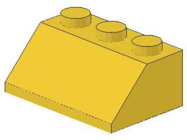 Lego Slope Stone 45° 2 x 3 x 1 (3038) yellow