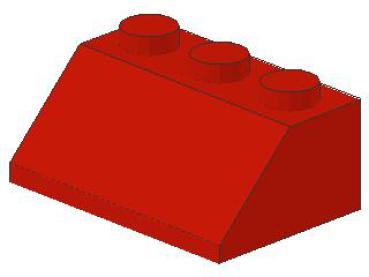 Lego Slope Stone 45° 2 x 3 x 1 (3038) red