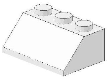 Lego Slope Stone 45° 2 x 3 x 1 (3038) white