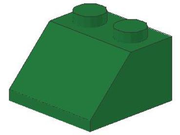 Lego Slope Stone 45° 2 x 2 x 1 (3039) green