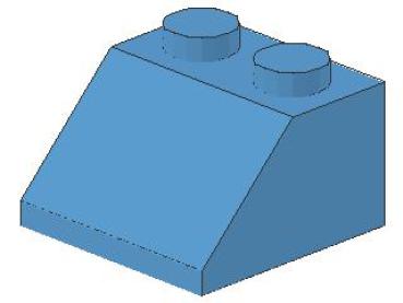 Lego Slope Stone 45° 2 x 2 x 1 (3039) medium blue