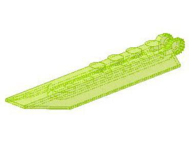 Lego Scharnier Platte 1 x 8 (30407) transparent neon grün