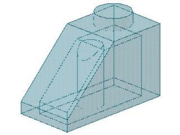 Lego Slope Stone 45° 2 x 1 x 1 (3040) transparent medium blue