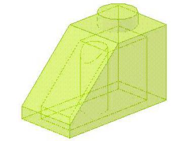 Lego Slope Stone 45° 2 x 1 x 1 (3040) transparent neon green