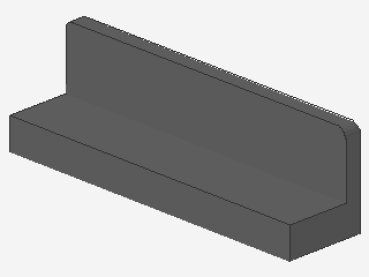 Lego Panel 1 x 4 x 1 (30413) dark bluish gray