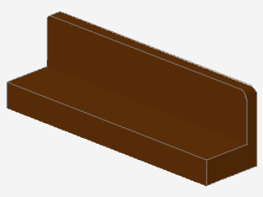 Lego Panel 1 x 4 x 1 (30413) reddish brown