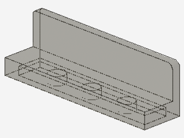 Lego Panel 1 x 4 x 1 (30413) transparent black