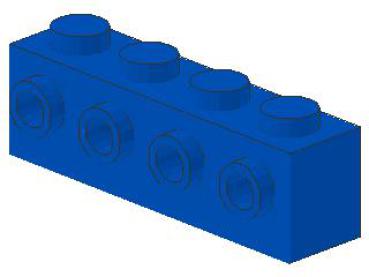 Lego Stein, modifiziert 1 x 4 x 1 (30414) blau