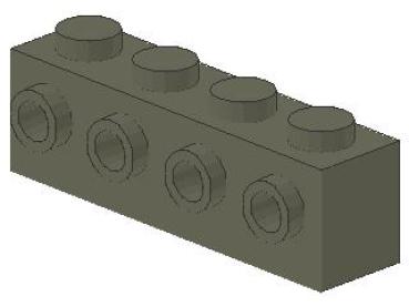 Lego Stein, modifiziert 1 x 4 x 1 (30414) dunkel grau