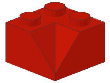 Lego Slope Stone 45° 2 x 2 x 1 (3046a) red