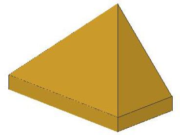 Lego Slope Stone 45° 2 x 1 x 1 (3048b) pearl gold